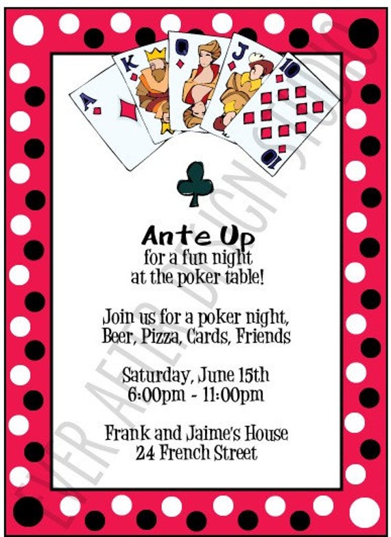 Poker Party Invitations